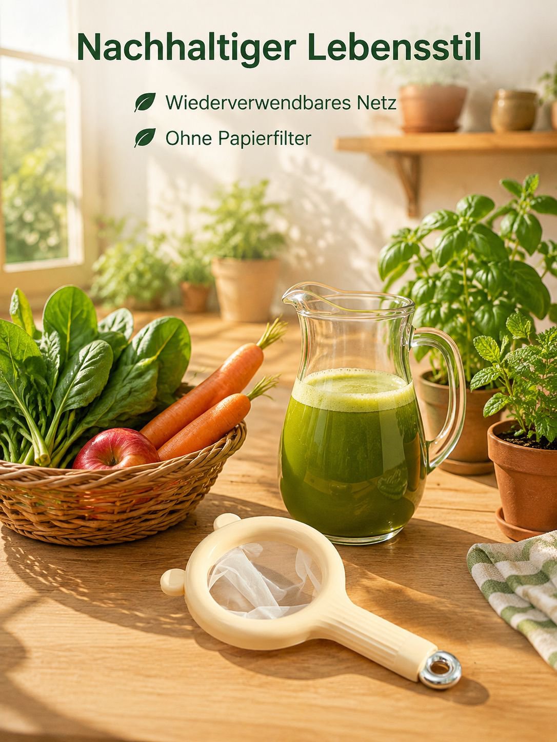 Effizientes Sieb für Saftzubereitung