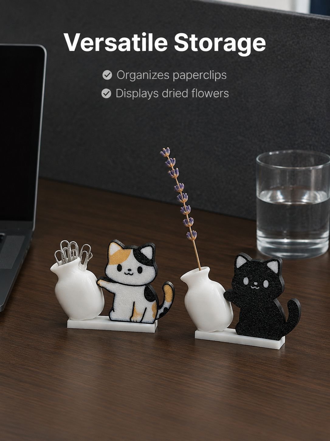 Cat-shaped storage ornament