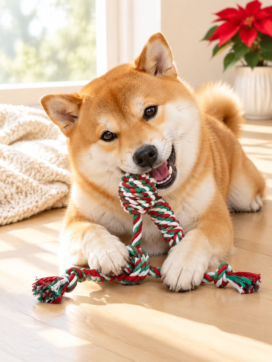 犬用クリスマスロープおもちゃセット