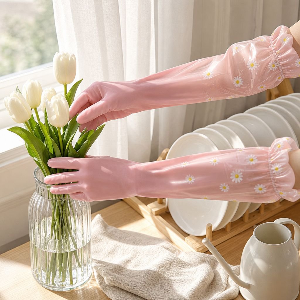 Wasserdichte Damen Handschuhe mit langem Schaft