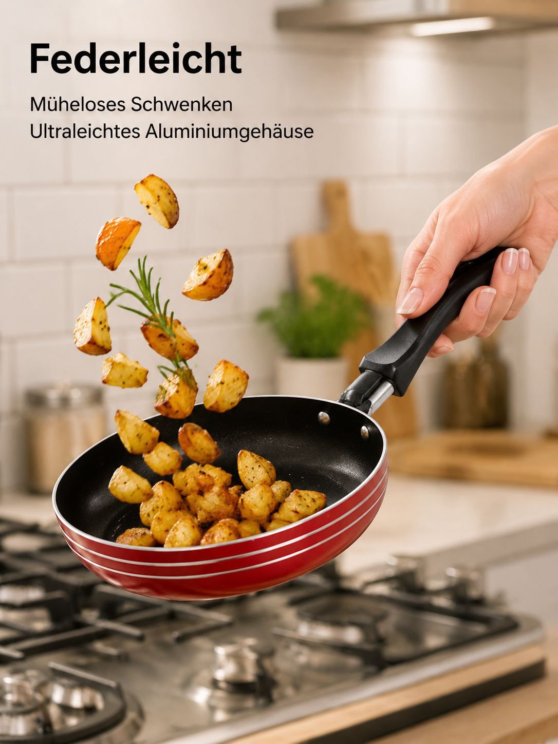 Kompakte Bratpfanne für kleine Portionen