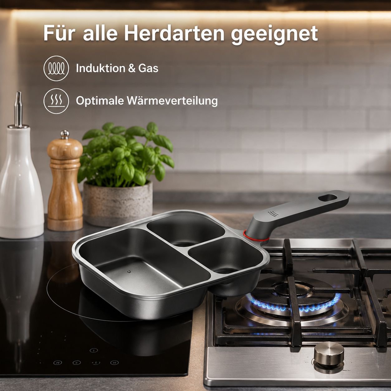 3-in-1 Frühstückskocher zum Braten von Eiern