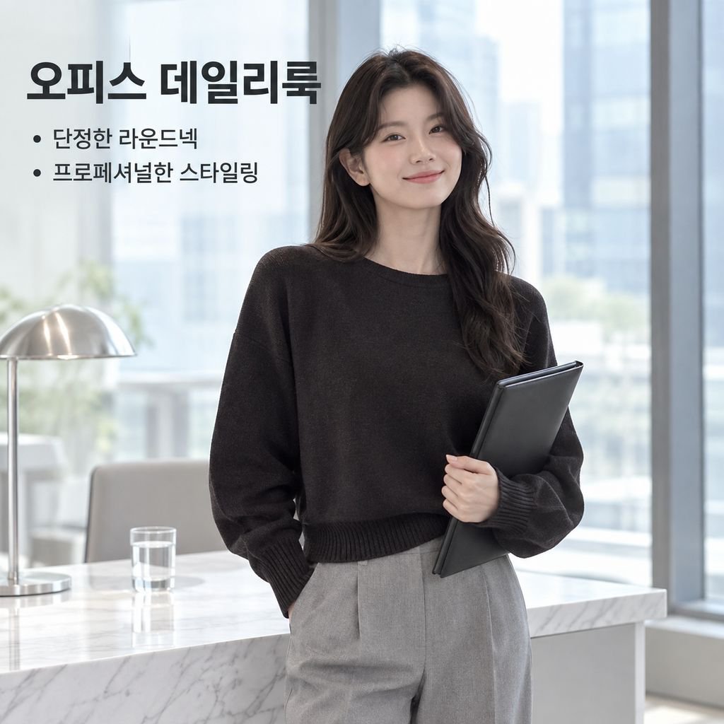 여성용 오프숄더 니트 스웨터 (릴렉스드 핏)