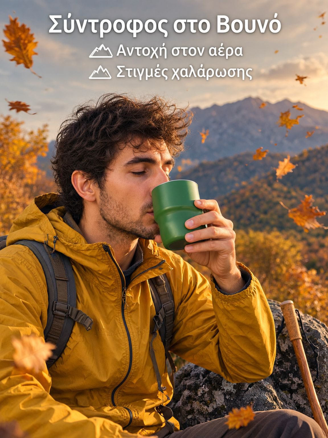 Κούπα καφέ με καπάκι για φορητό κάμπινγκ