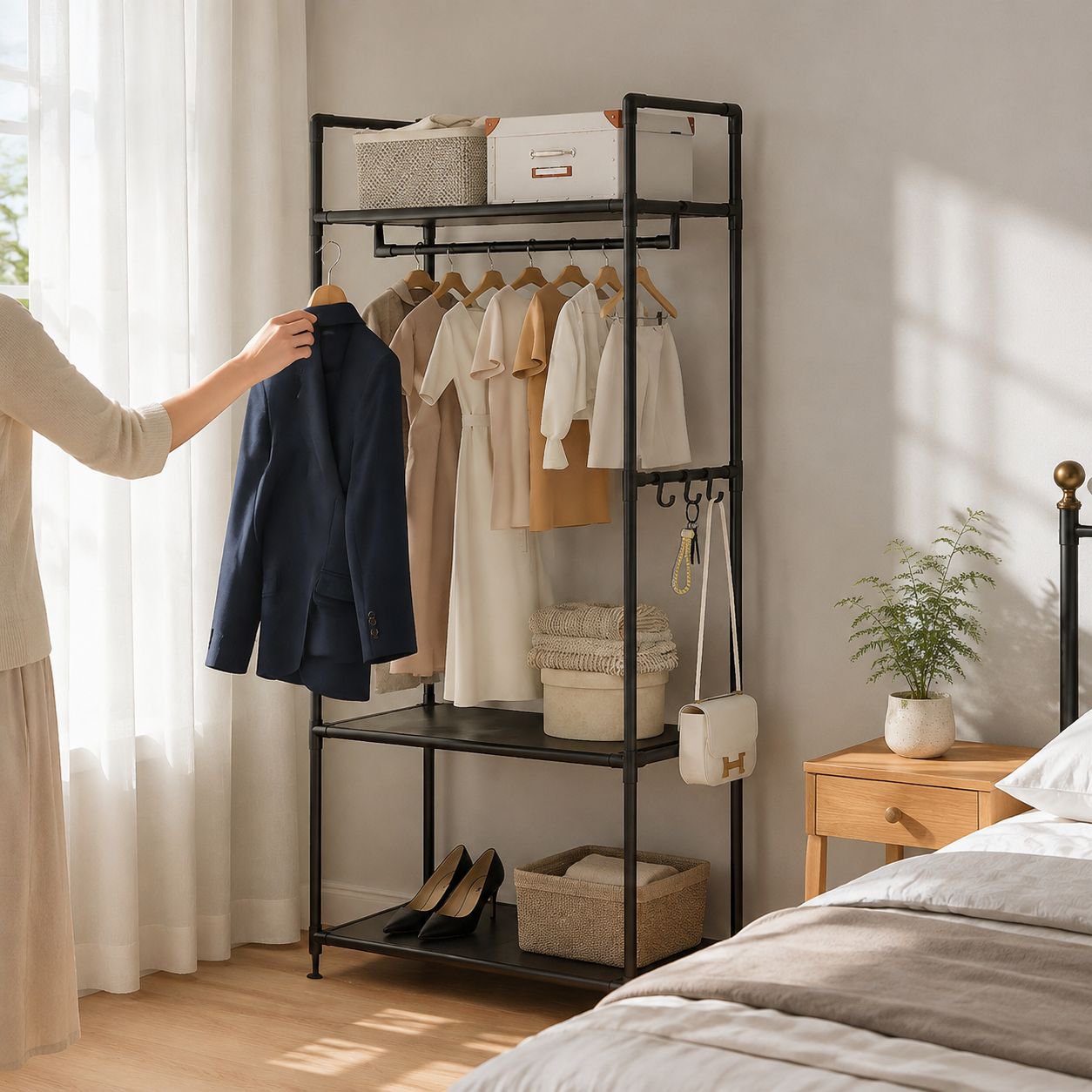 Structure stable et solide du porte-manteau moderne