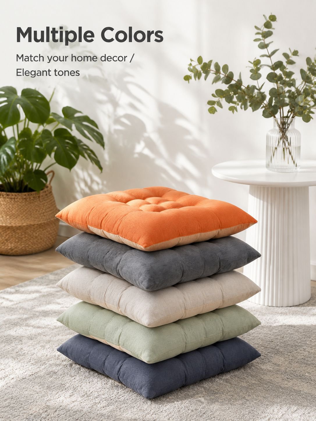Cotton and linen thickened seat cushion