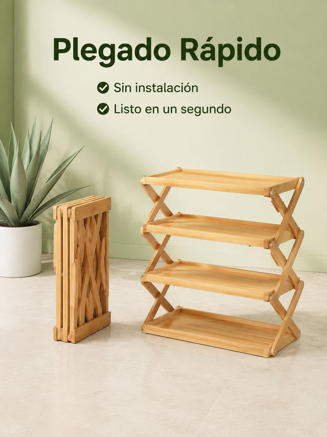 Zapatero plegable multifuncional de varias capas para el hogar, ligero y de fácil acceso