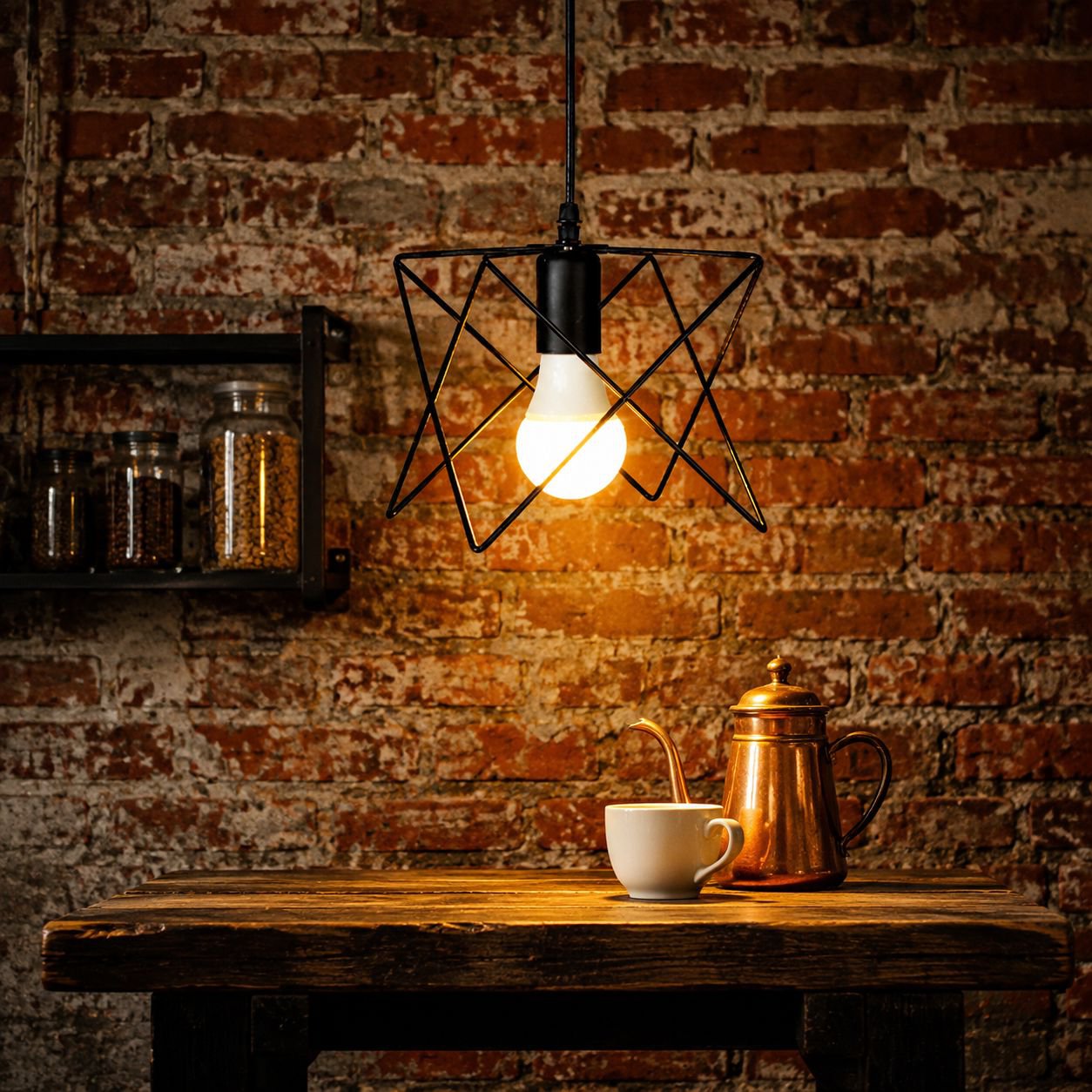 Lámpara Colgante Estilo Industrial Retro de Metal