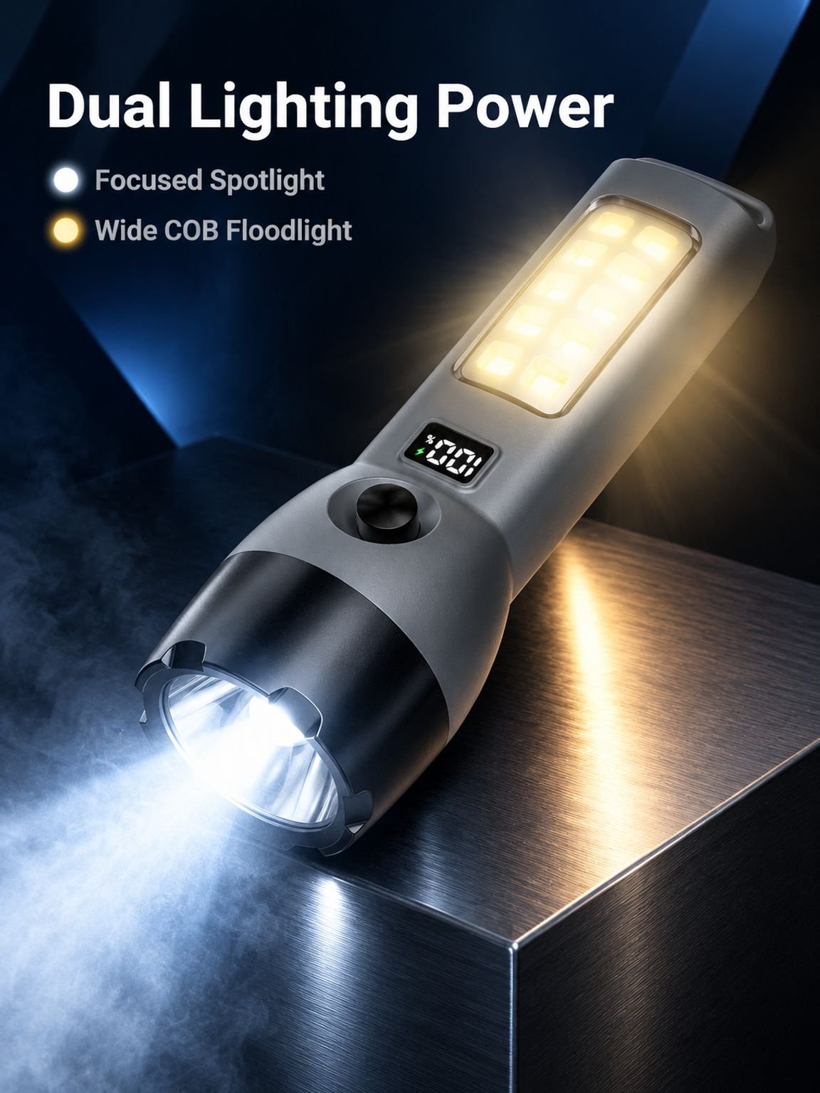 Multifunctional Solar Powered Flashlight