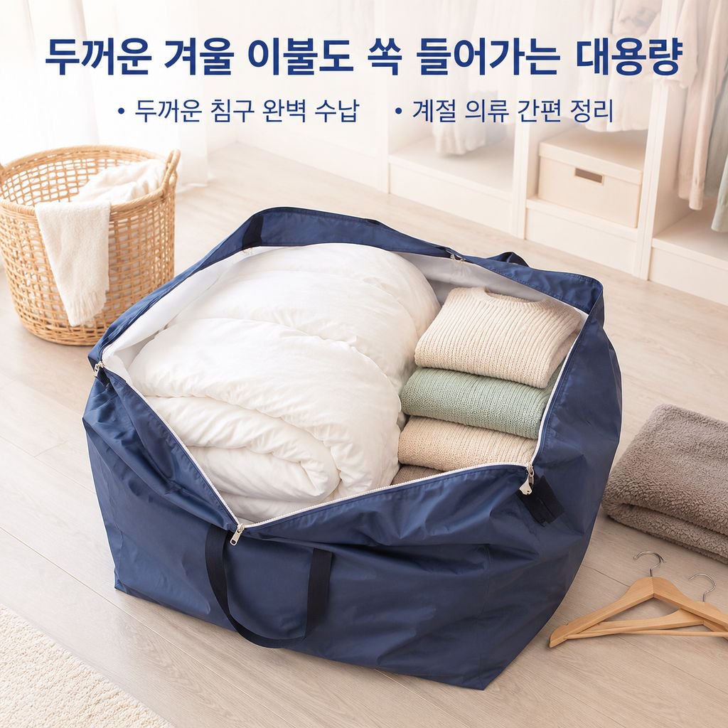 대용량 이사 수납백 두꺼운 방수 방습 이불 옷 정리 가방 기숙사 짐 패킹백