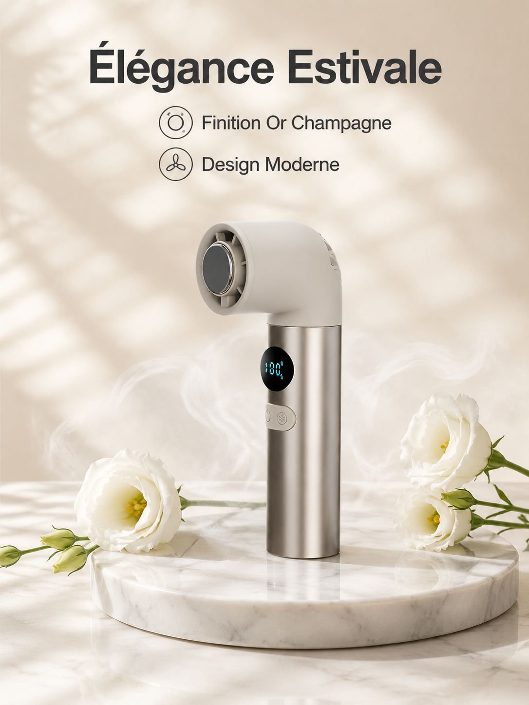 Mini-ventilateur portable à refroidissement supraconducteur, rechargeable USB pour l'extérieur