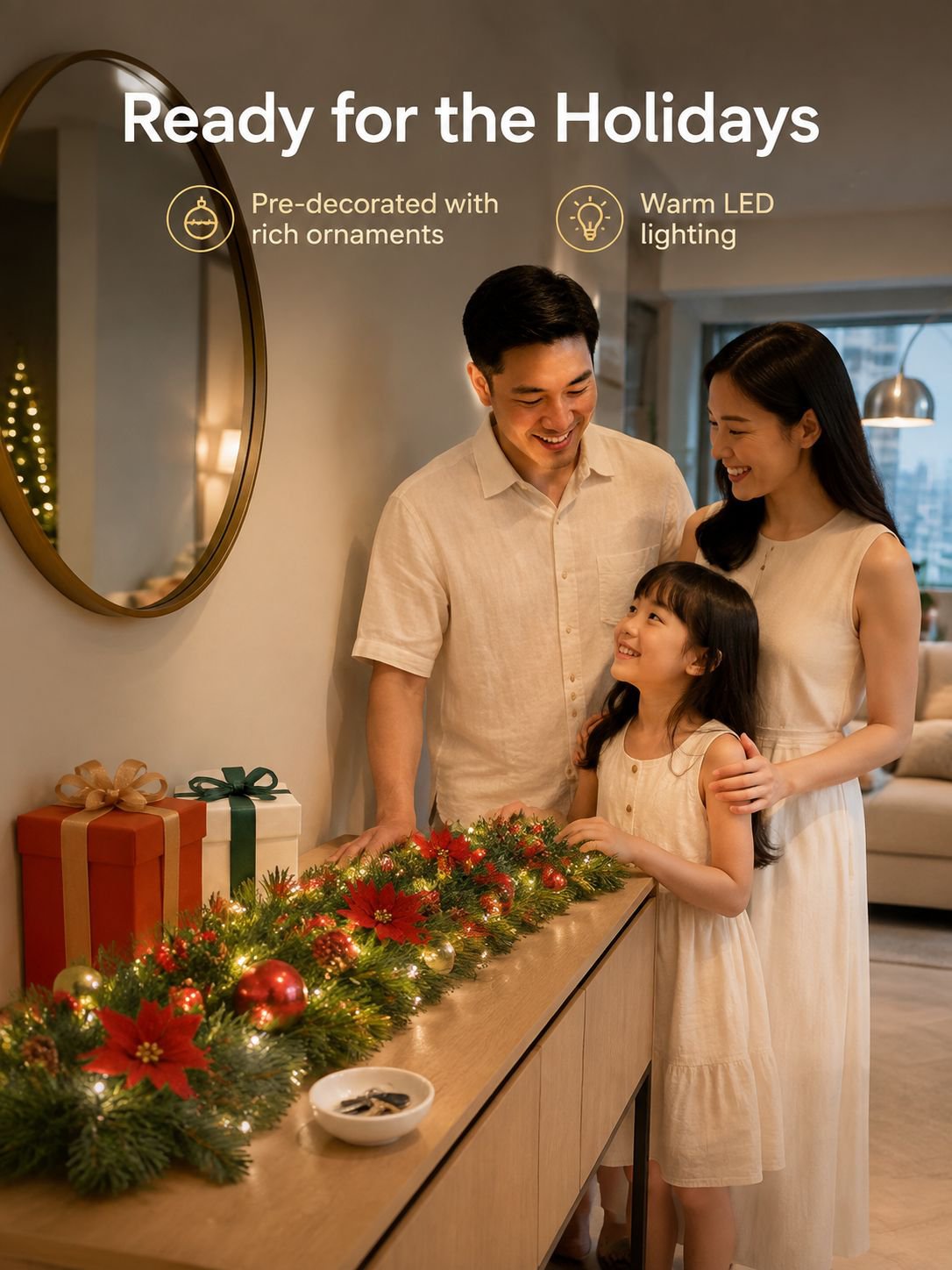 Christmas rattan decorations
