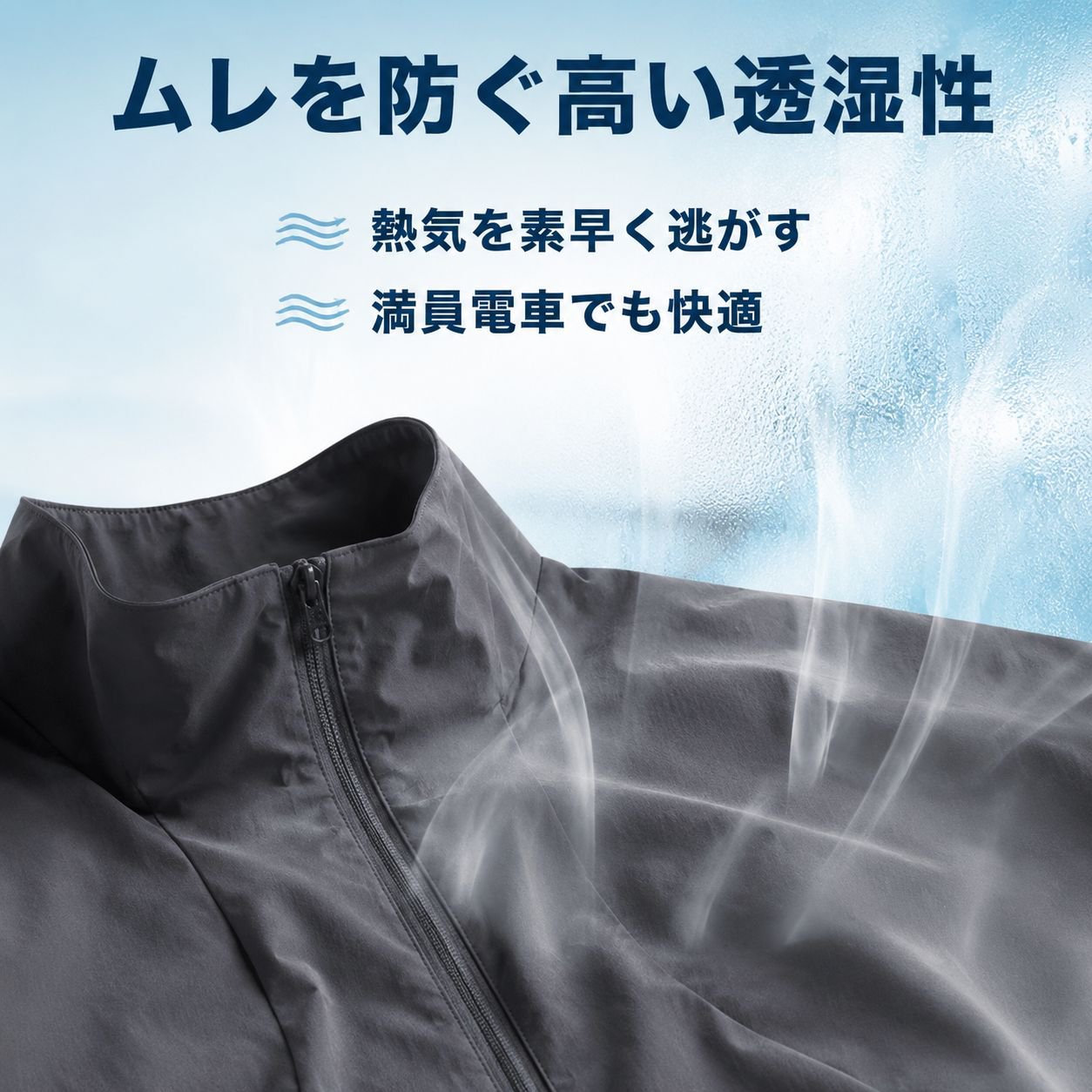 ビジネス通勤用薄手防風防水ジャケット
