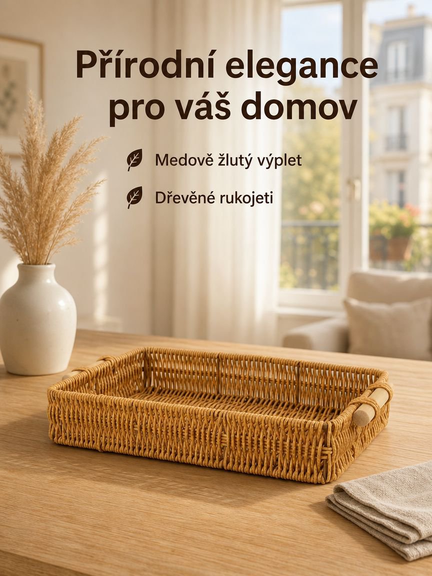 Dvouruční tác pro domácnost