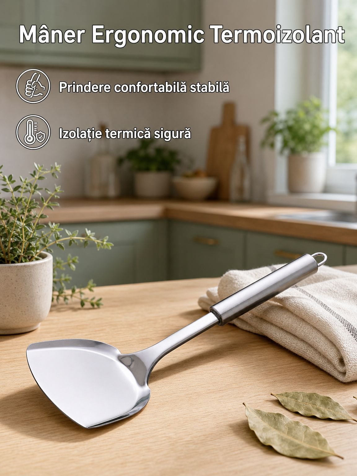 Paletă de prăjit din oțel inoxidabil pentru uz casnic