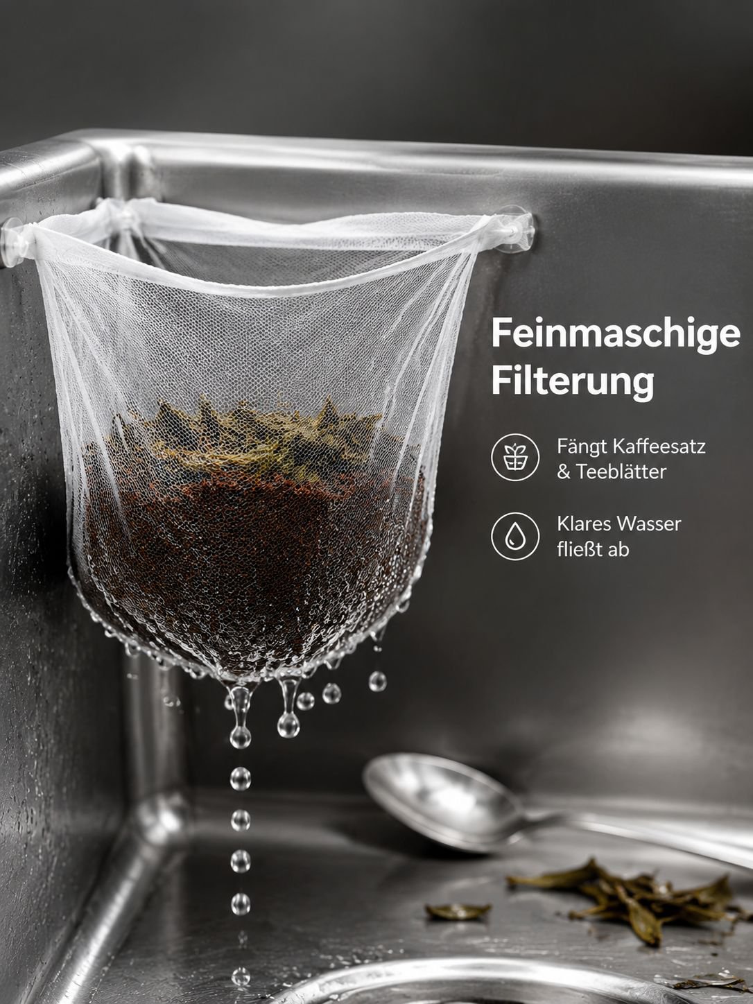 Küchenabfluss-Sieb schützt vor Verstopfungen