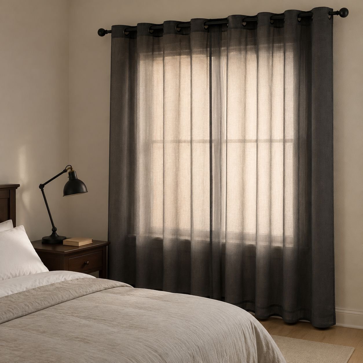 Stylish and practical semi-blackout curtain for window privacy