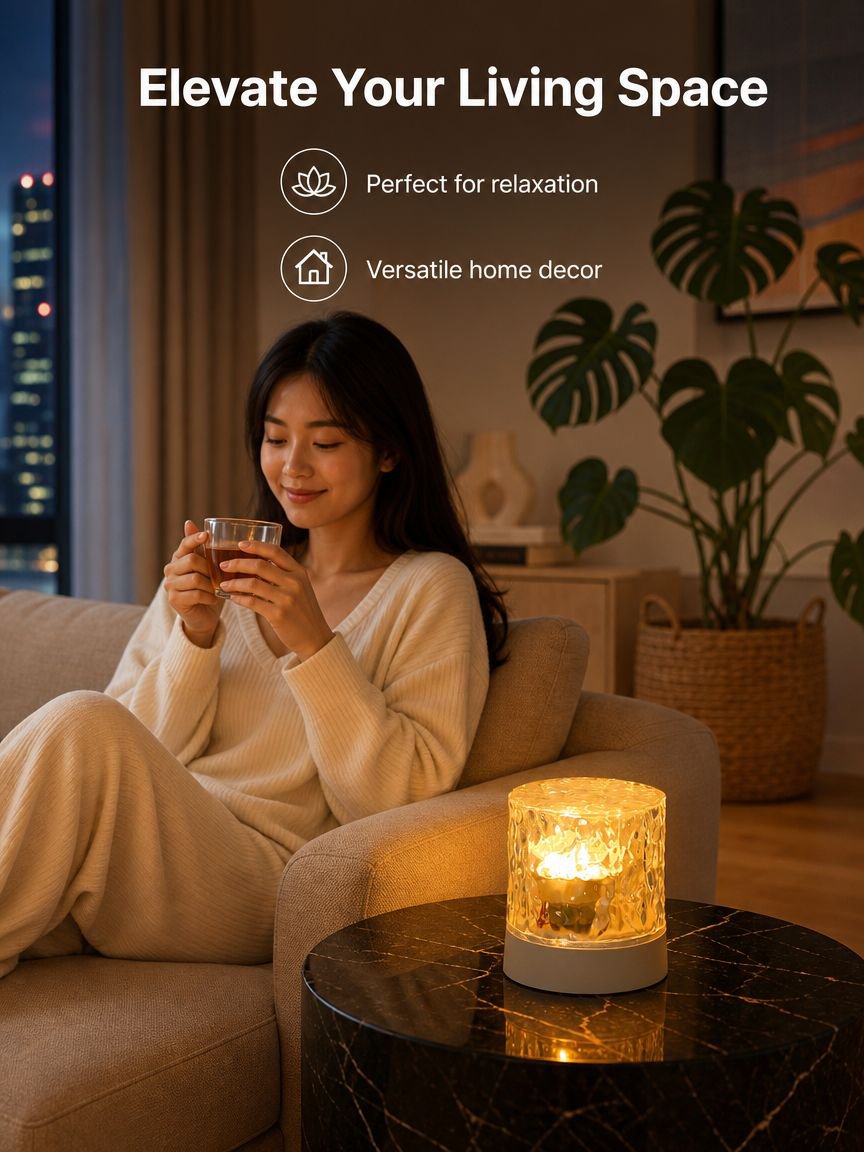 Flame-Enclosed Desk Table Lamp
