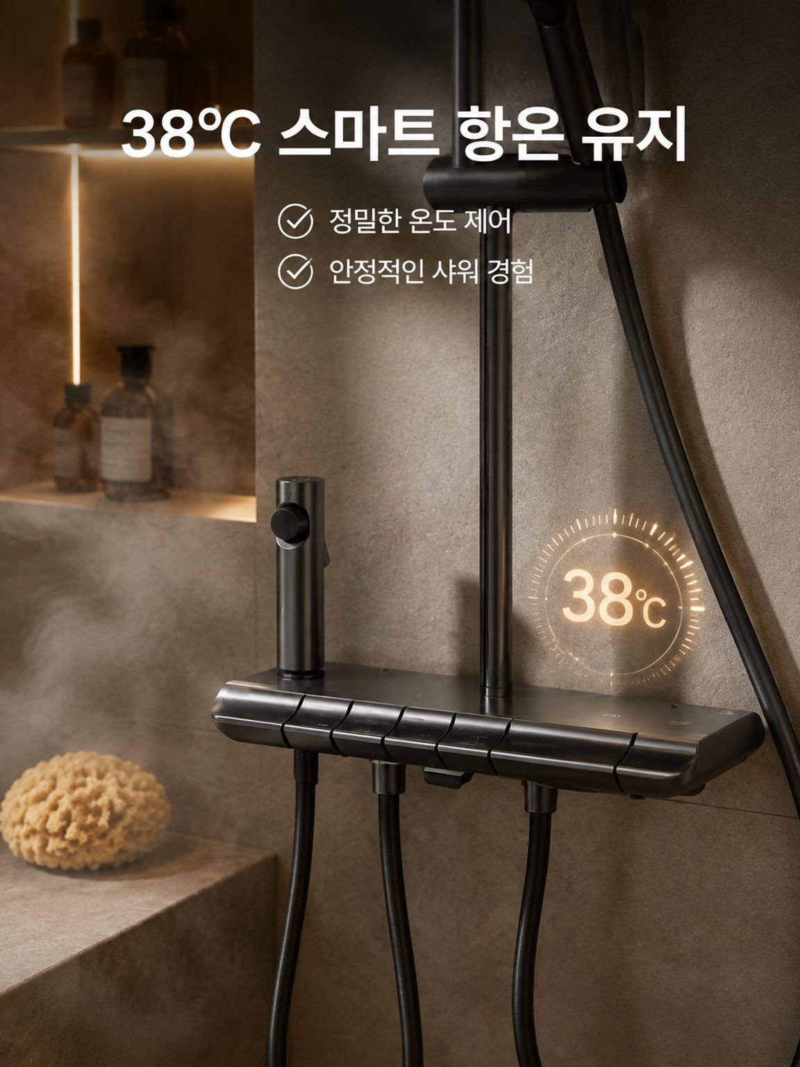 온도 조절 샤워기 세트