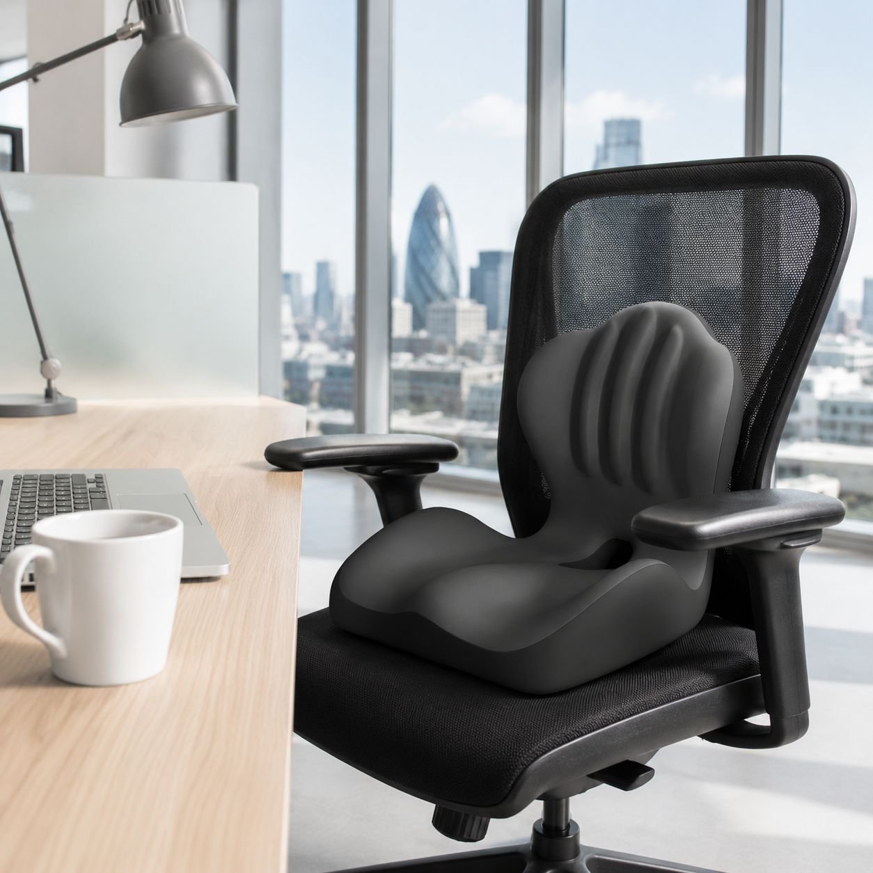 Memory foam one-piece backrest seat cushion