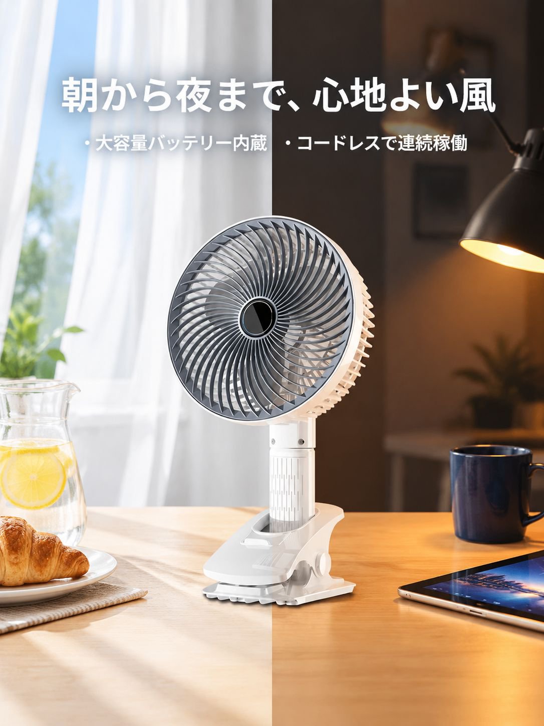 クリップ式多機能ミニ壁掛けハンディファン