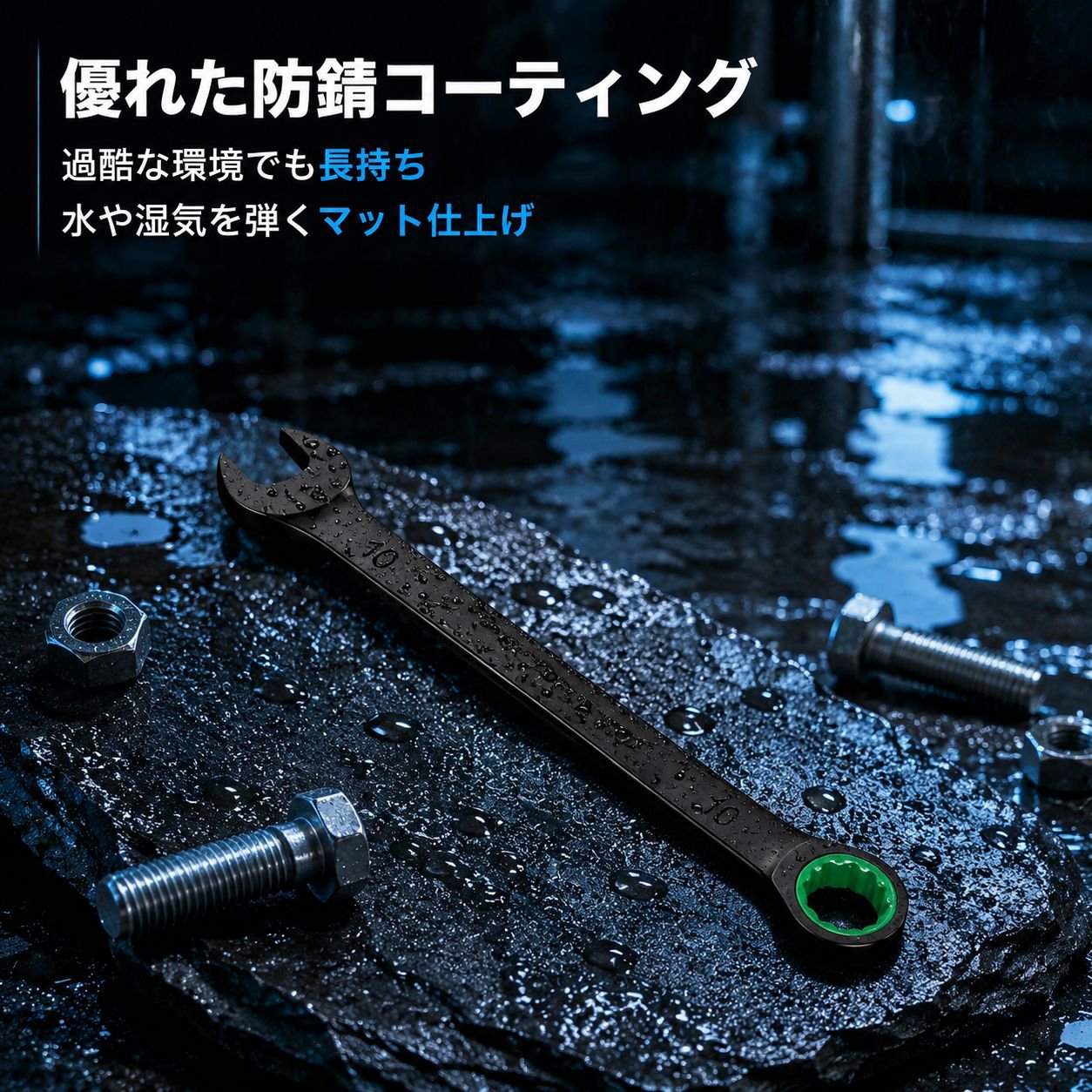 工業用自動両方向ラチェットめがねレンチセット