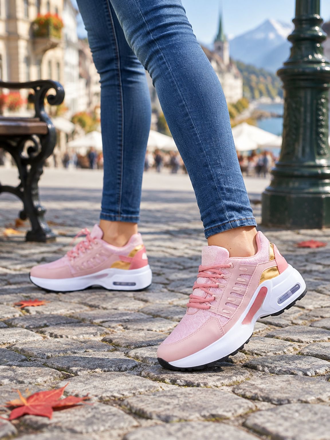 Atmungsaktive Damen-Freizeitschuhe aus Mesh
