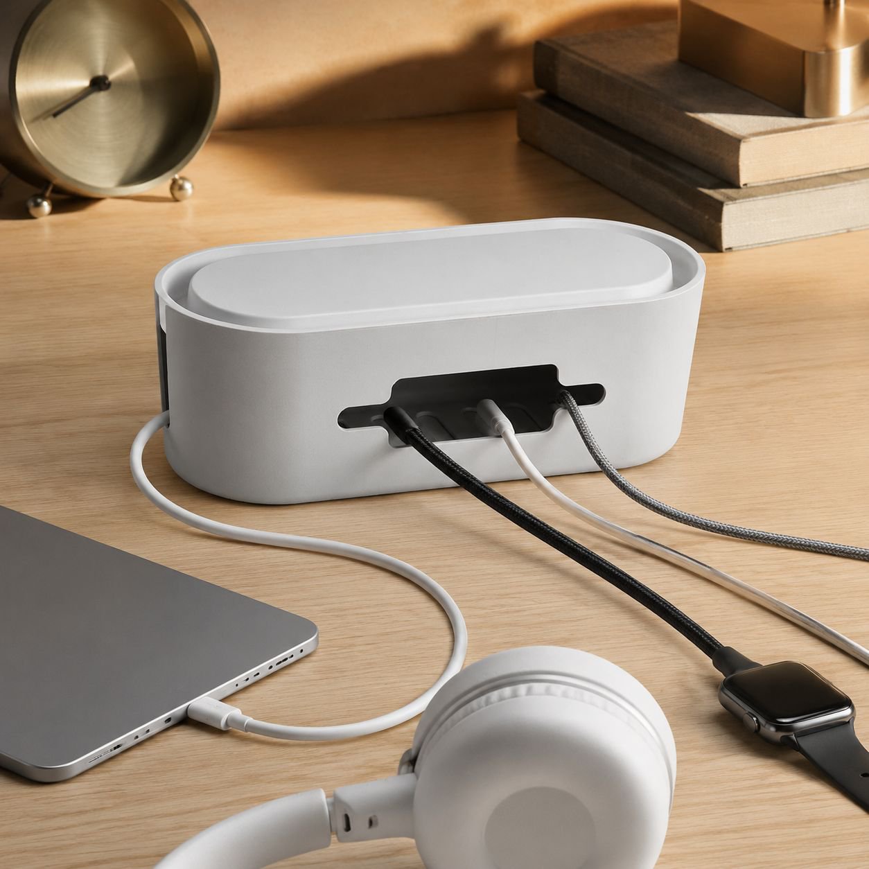 ABS Safe Power Strip Extension Cable Storage Box