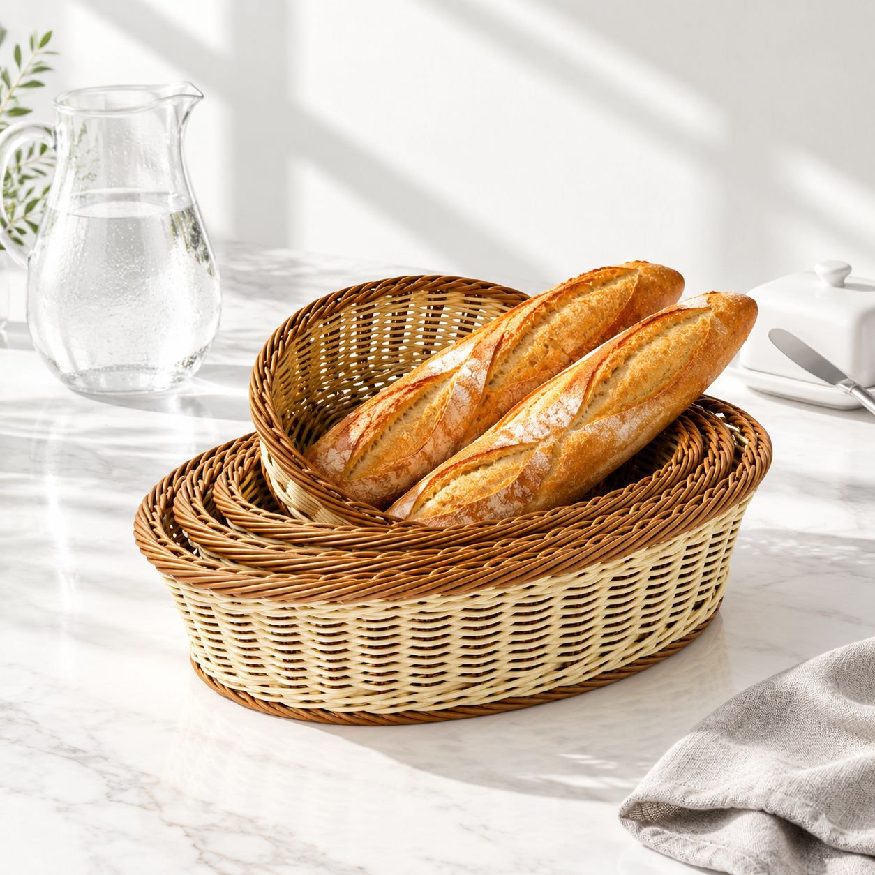 Imitation Rattan Bread Basket