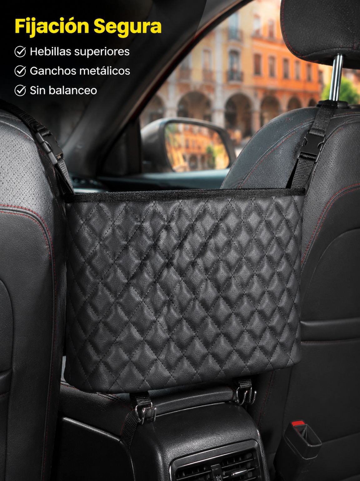 Bolsa colgante multifuncional para asiento de coche