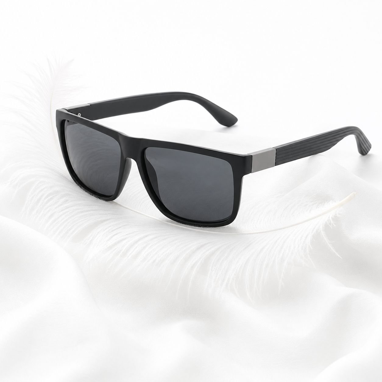 Close-up of 2025 men's sunglasses polarized lenses
