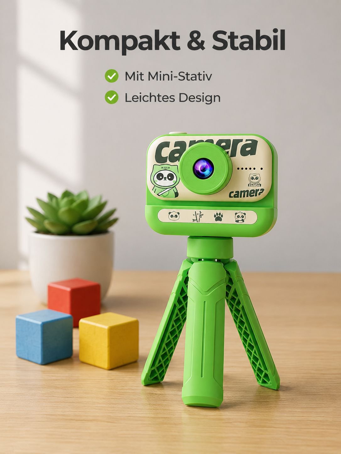 Tragbare HDMiniFotokamera mit Ständer tragbare LernspielzeugSpielkamera