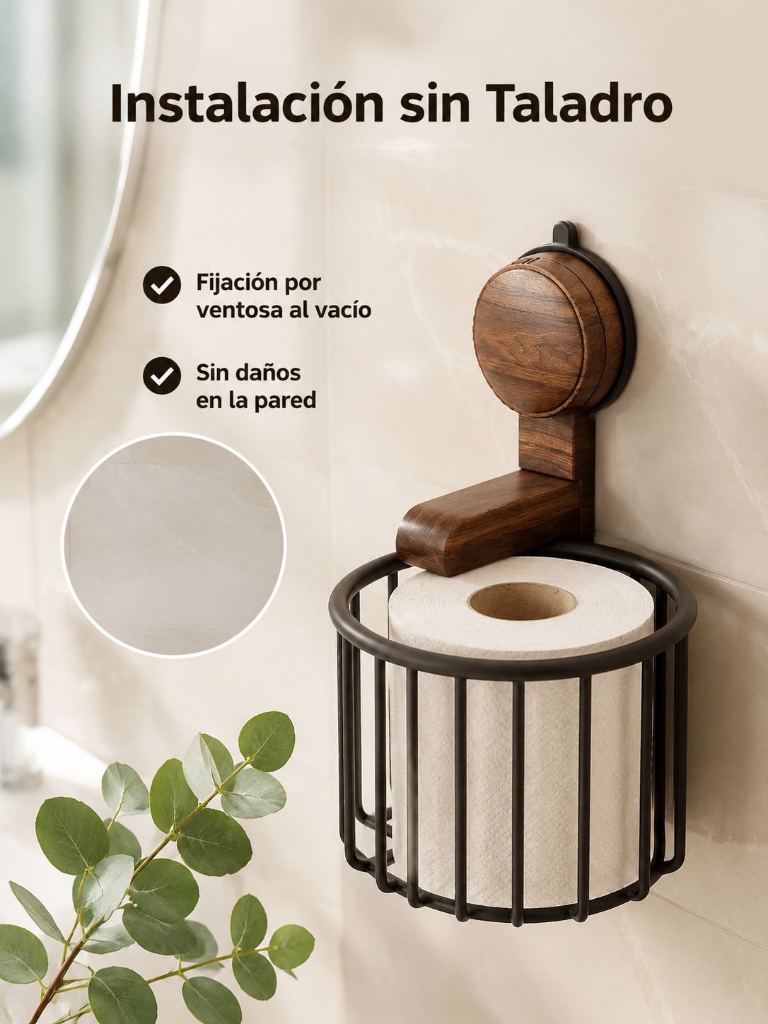 Cesta para guardar papel higiénico
