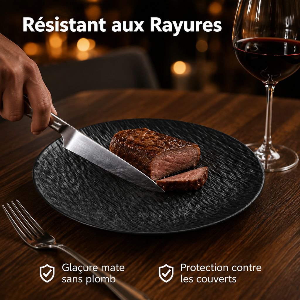 Assiette ronde en céramique pour la maison