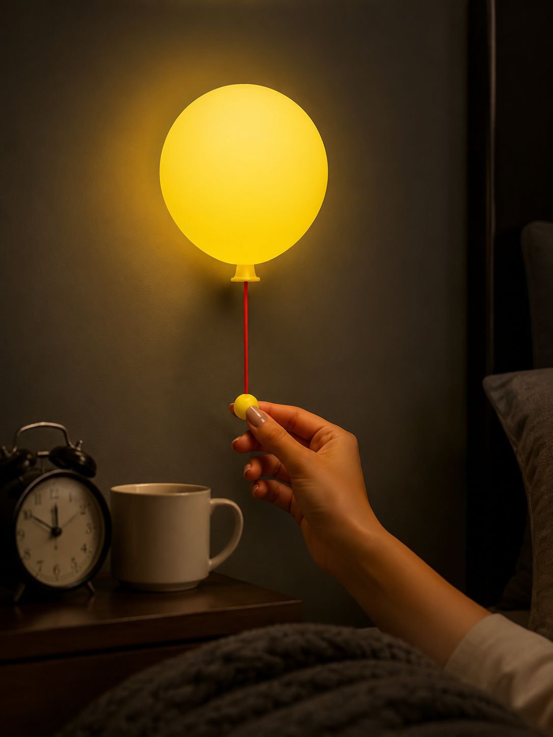 JMY Silicone Balloon Night Light, Breastfeeding Lamp, Bedside Lamp, Wall-mountable or Handheld, Thre