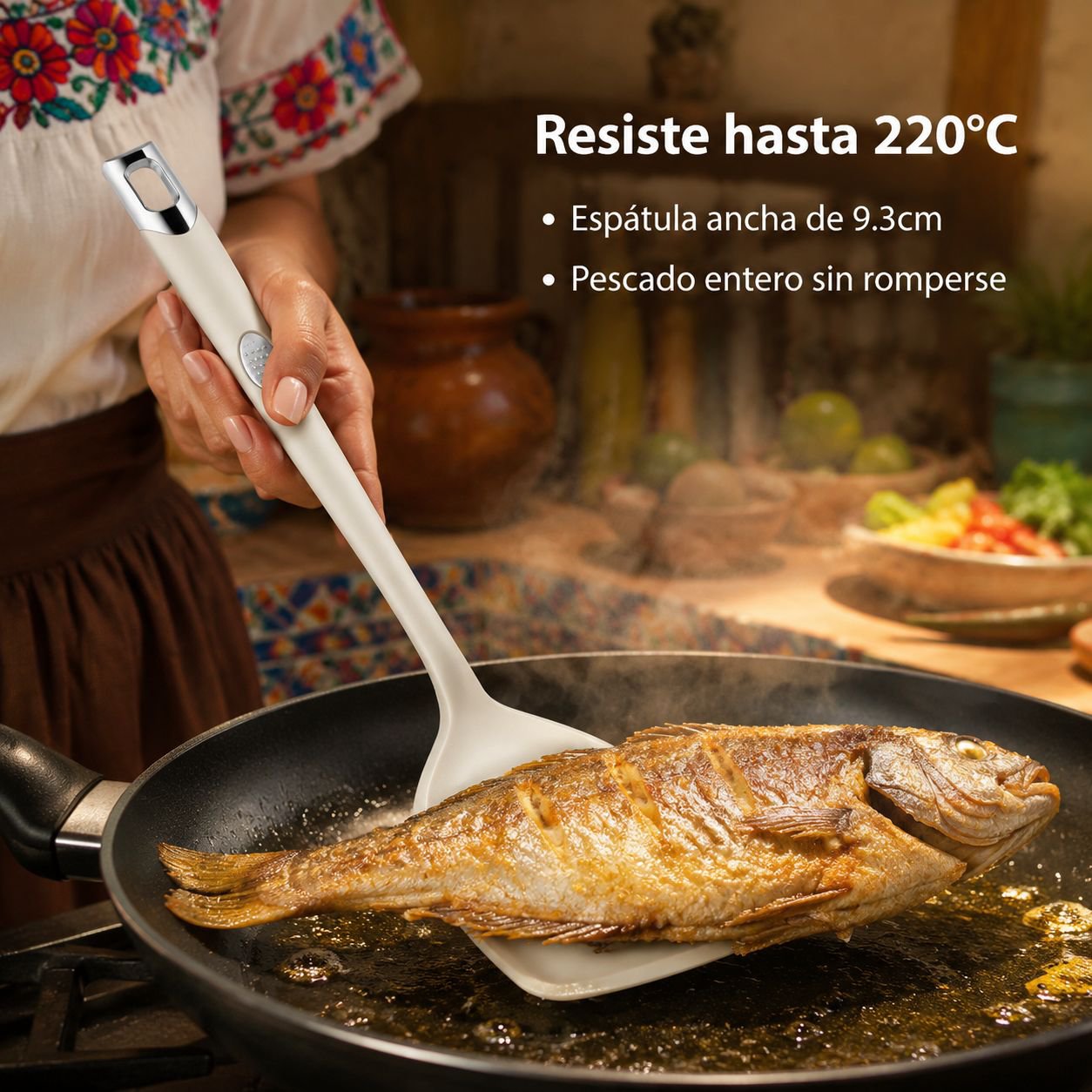 Juego de utensilios de silicona resistente al calor