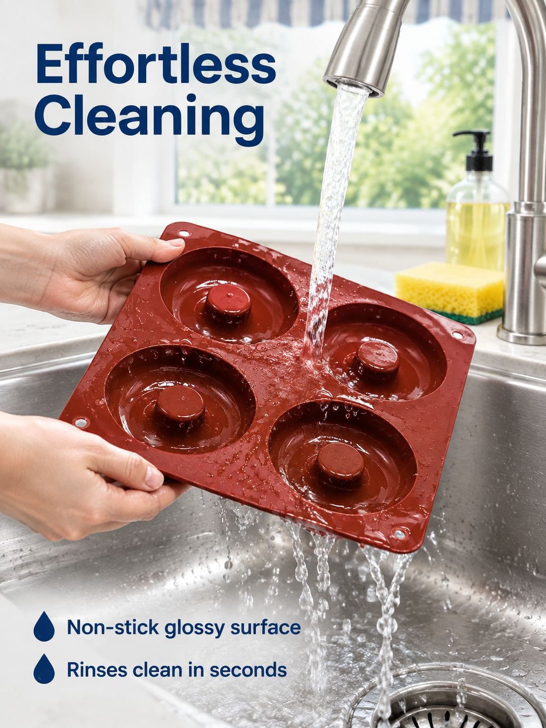 Flexible reusable donut mold