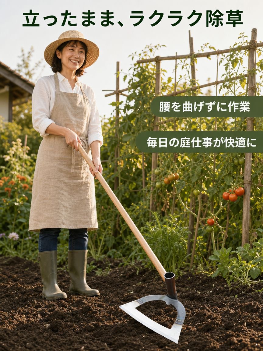 中空除草鍬、厚肉鋼製鋸刃鍬、除草ツール、農業用長柄鍬、大型全鋼鍬。