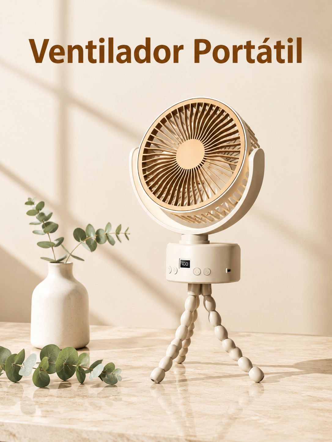 Ventilador portátil tipo pulpo para bebé, silencioso, de escritorio, recargable por USB