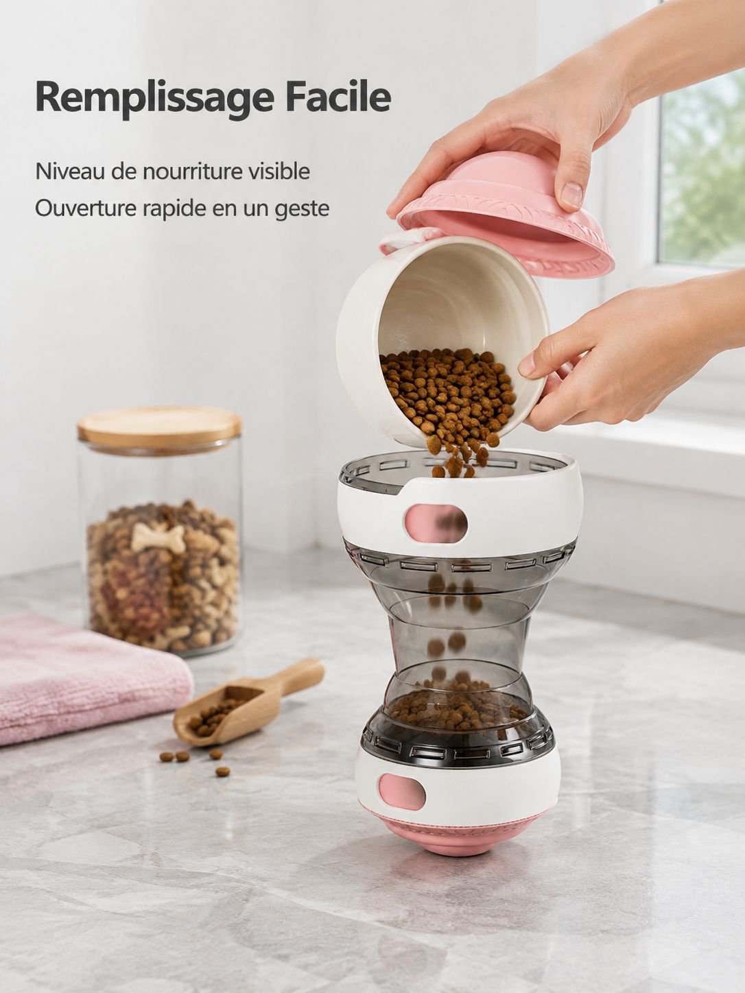 Jouet distributeur de nourriture pour chats et chiens