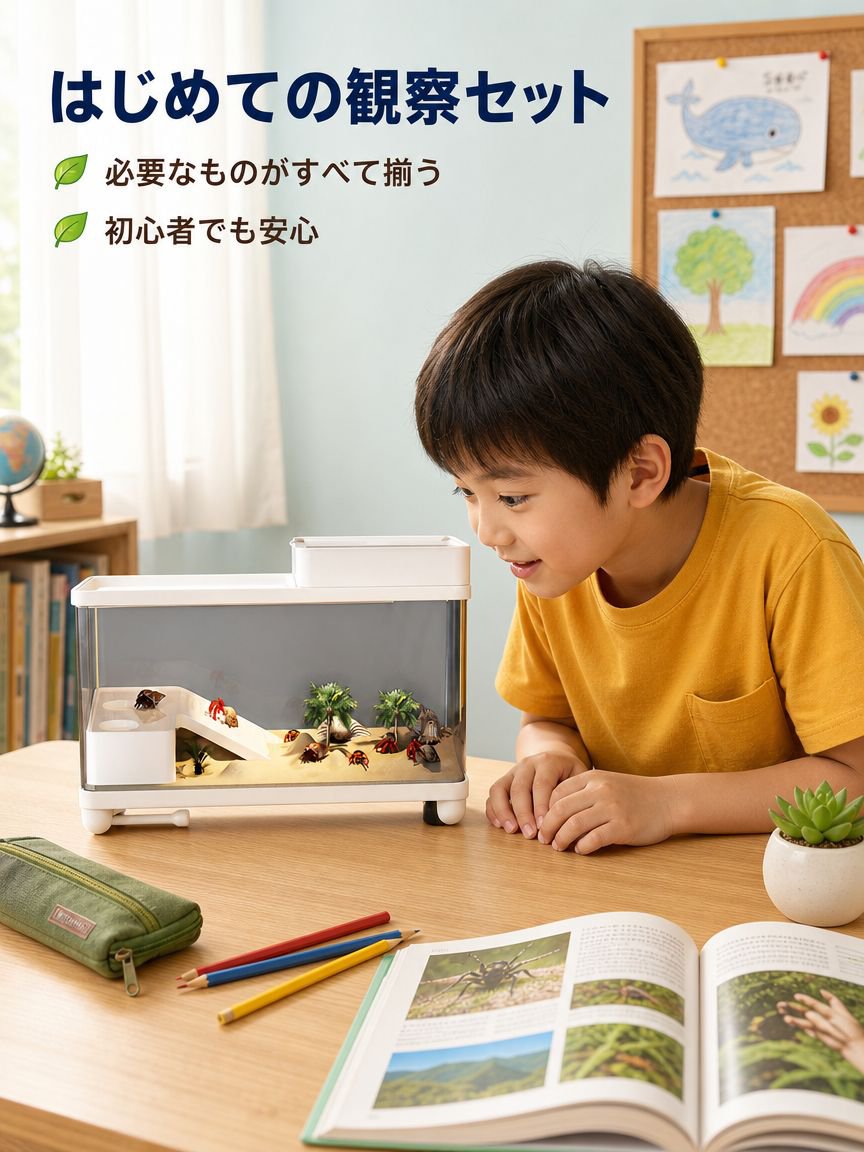 ヤドカリ飼育箱、小型高級ヴィラ、カニコンパニオン、カニ専用生態カメ水槽、登り台付きカメ繁殖セット
