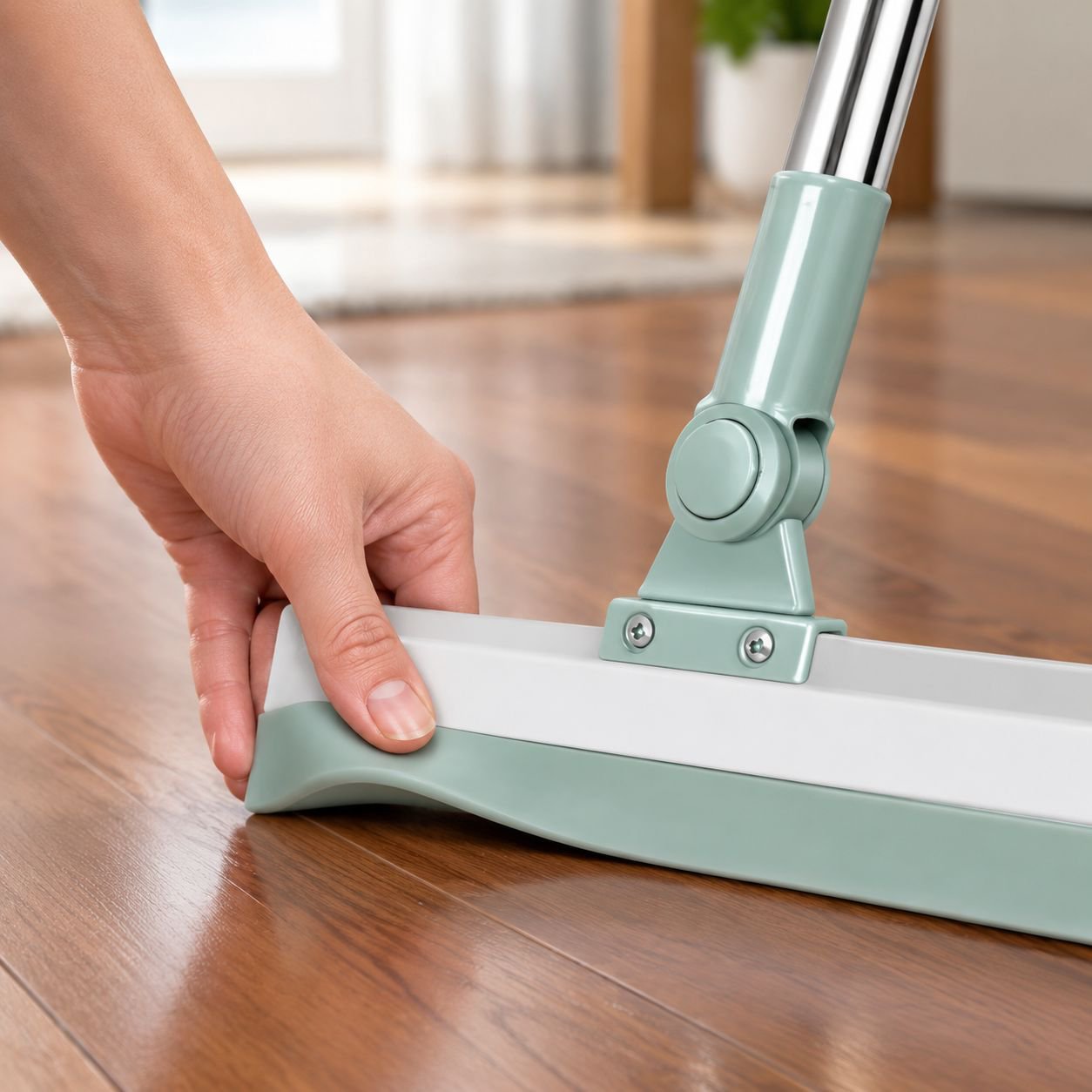 Flexibler Silikon-Bodenabzieher mit Teleskopgriff