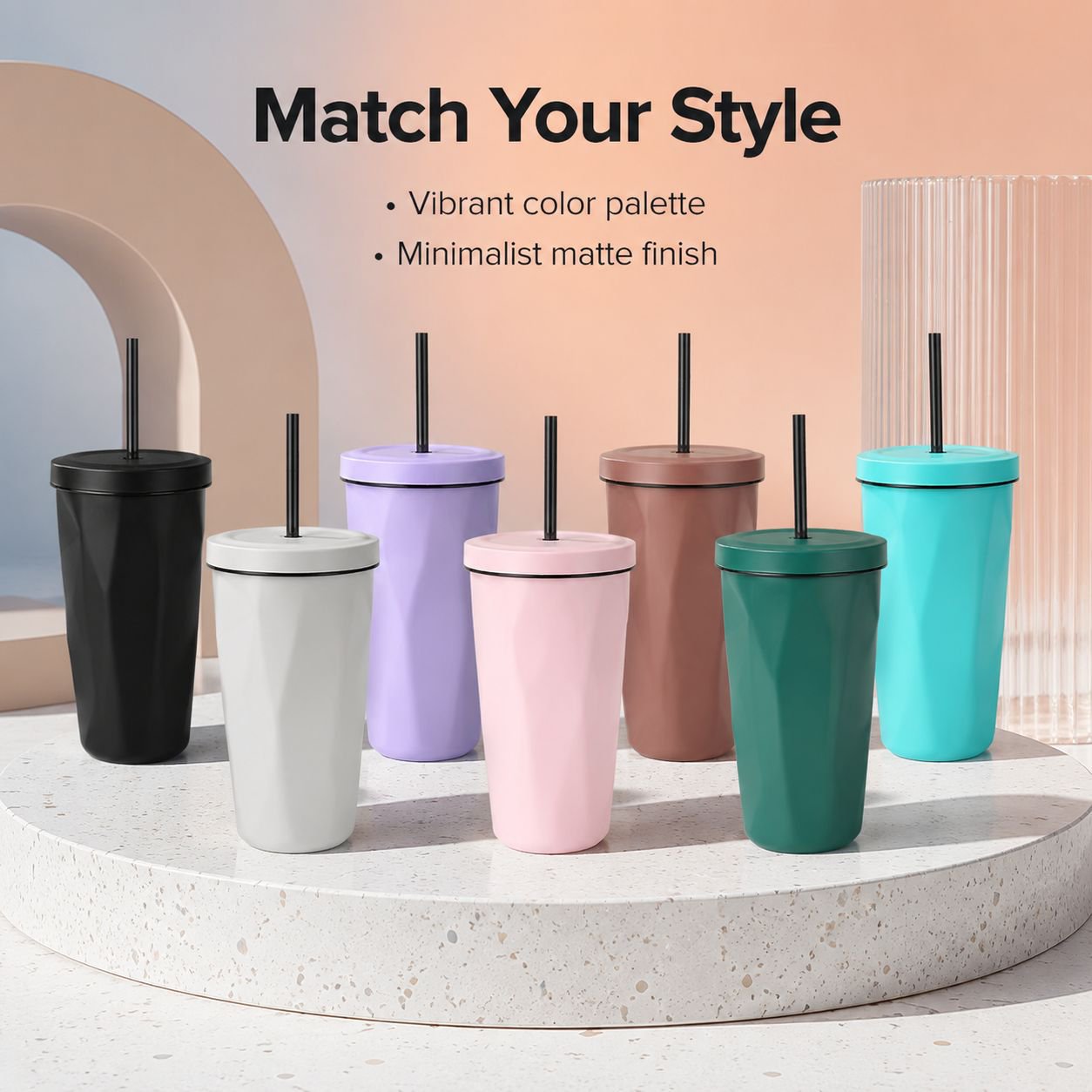 Outdoor portable straw cup