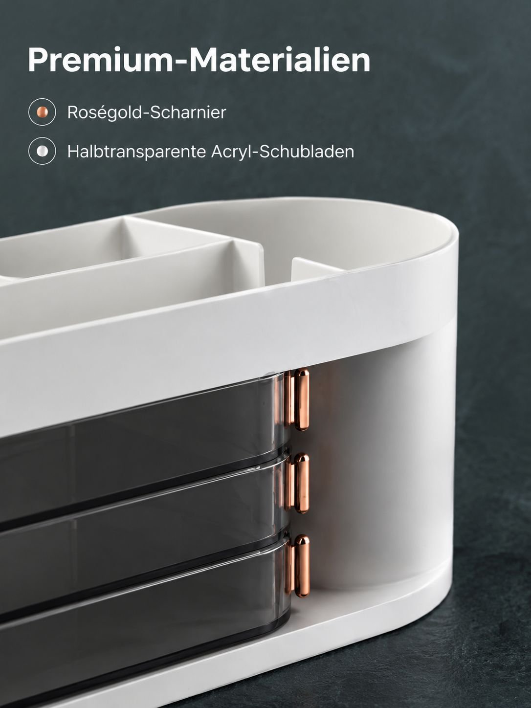 Multifunktionaler drehbarer Kosmetik-Organizer für den Schreibtisch