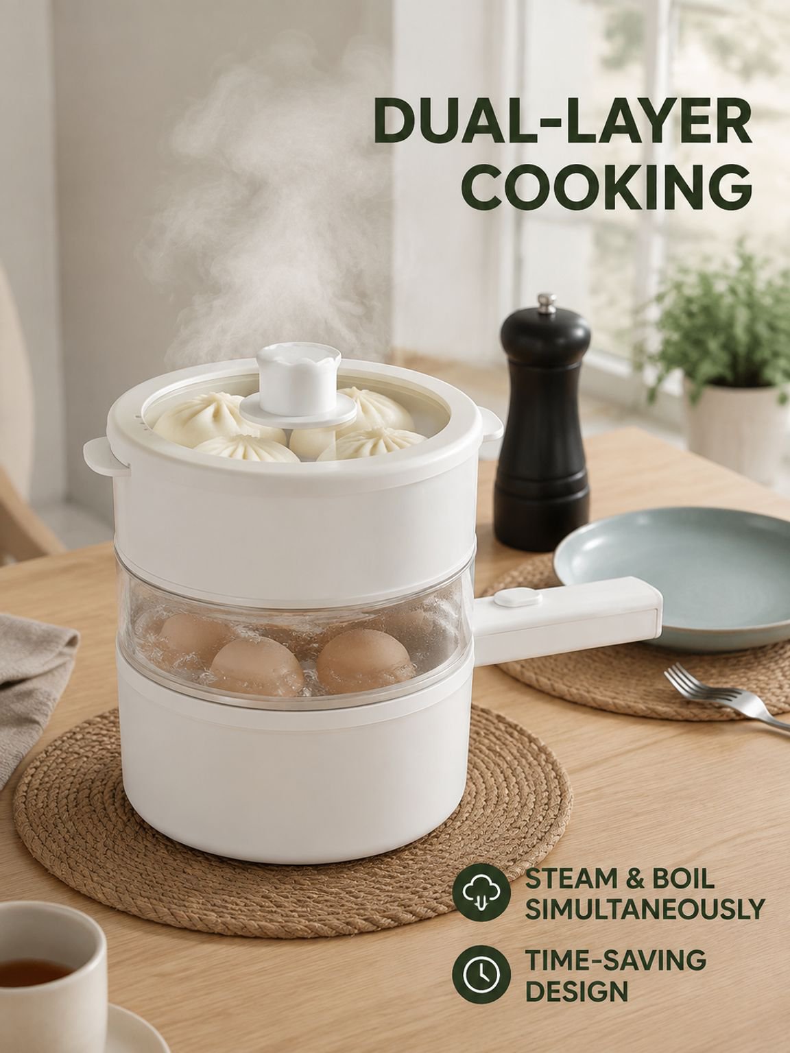 Multifunctional Non-stick Long Handle Electric Cooking Pot