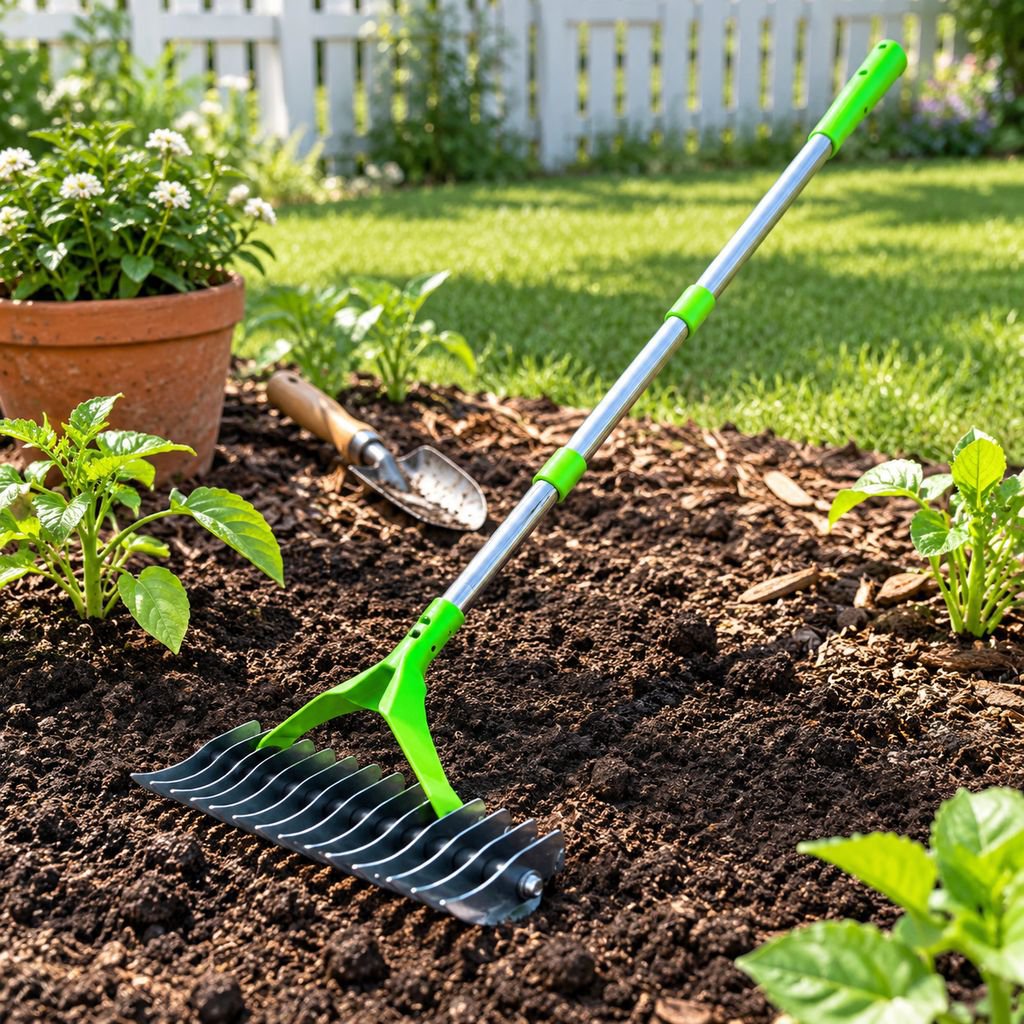 Soil Loosening Manganese Steel Rake - Your Gardening Helper