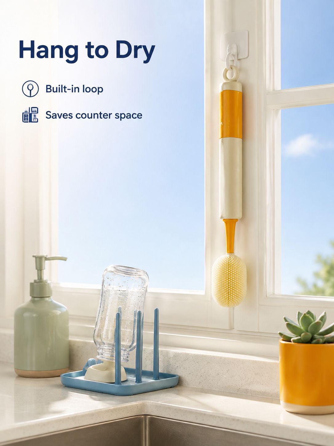6-in-1 Long Handle Baby Bottle Brush