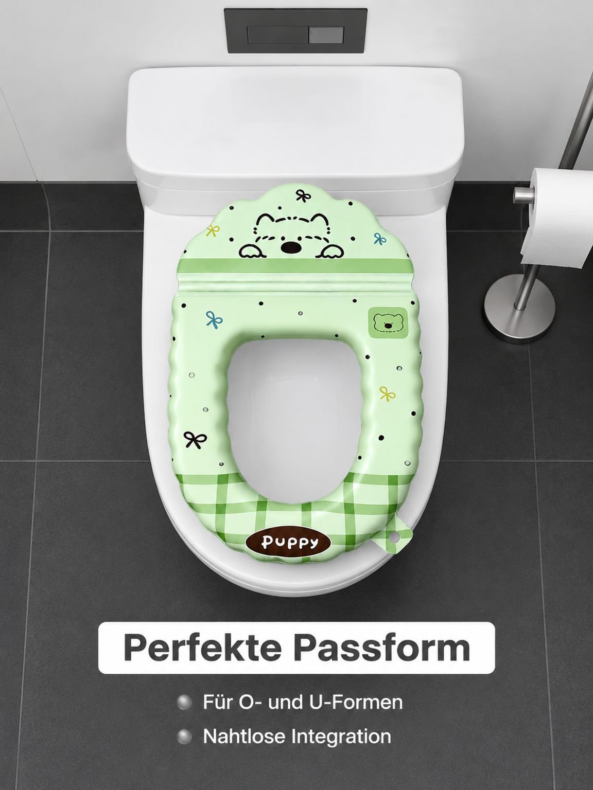 Einfache Installation der Toiletten-Sitzauflage