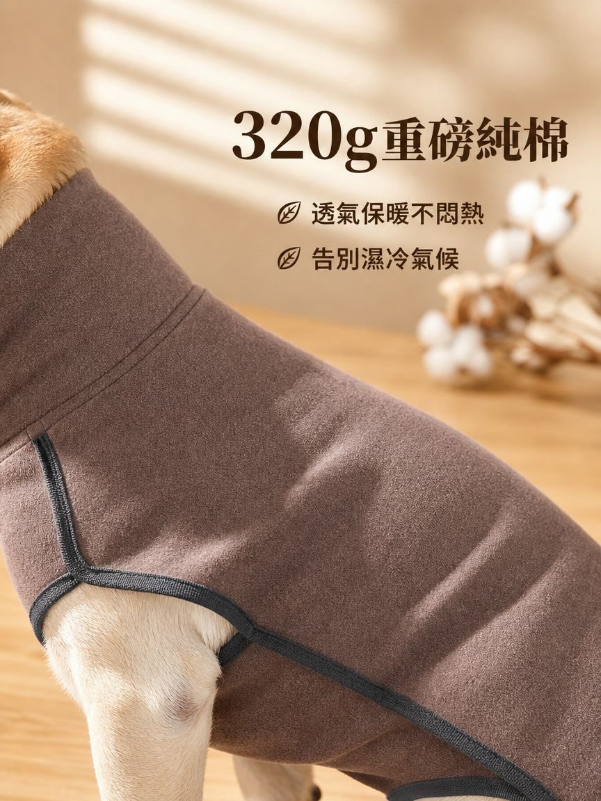高領連帽寵物衛衣，秋冬純棉服飾