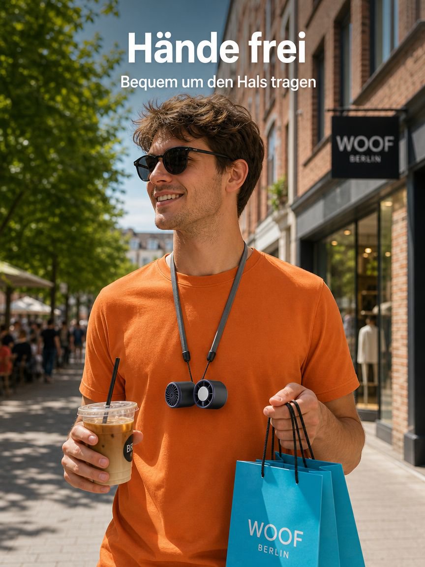 Persönlicher Ventilator für heiße Tage
